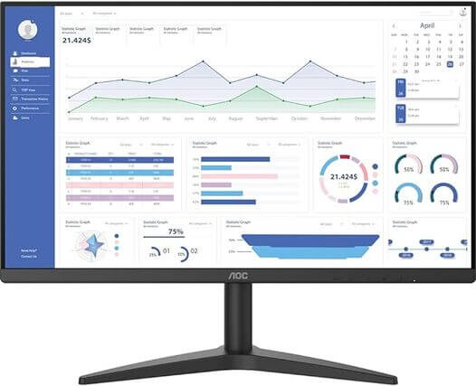 Monitor Widescreen AOC 22B1HM5Monitor Bom e Barato para Trabalho